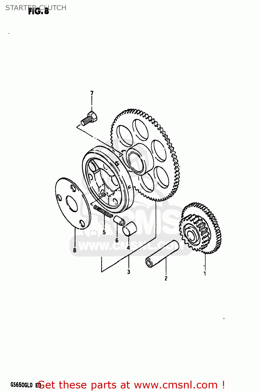 STARTER CLUTCH GS650GL 1983 (D) USA (E03)
