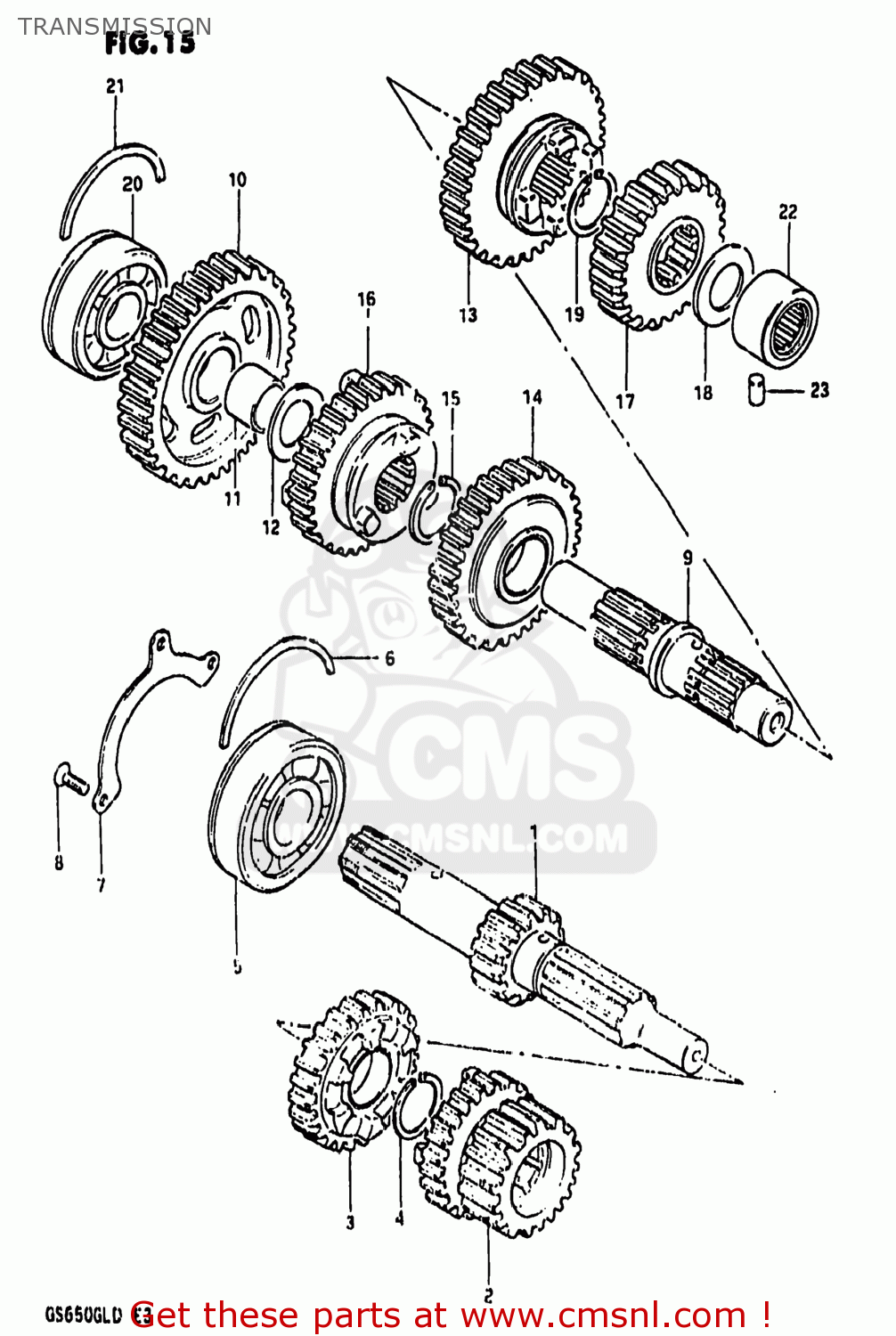 TRANSMISSION GS650GL 1983 (D) USA (E03)