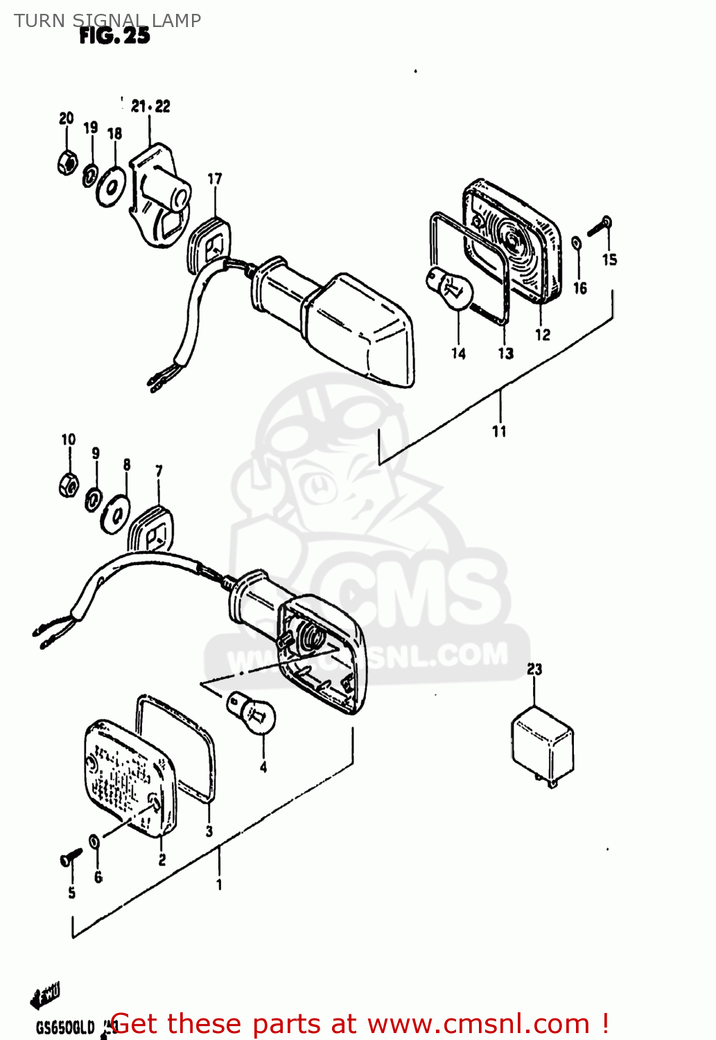 TURN SIGNAL LAMP GS650GL 1983 (D) USA (E03)