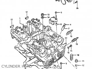 CYLINDER HEAD - GS650GL 1983 (D) USA (E03)