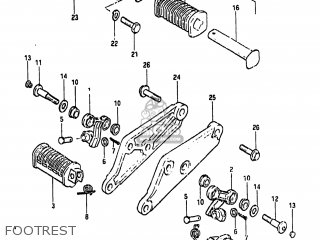 FOOTREST - GS650GL 1983 (D) USA (E03)