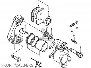 FRONT CALIPERS - GS650GL 1983 (D) USA (E03)
