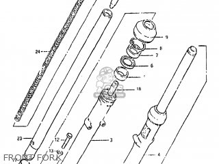 FRONT FORK - GS650GL 1983 (D) USA (E03)