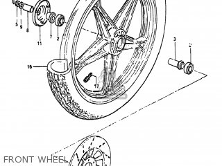 FRONT WHEEL - GS650GL 1983 (D) USA (E03)