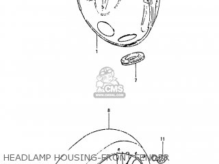 HEADLAMP HOUSING-FRONT FENDER - GS650GL 1983 (D) USA (E03)