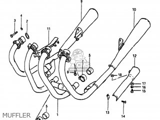MUFFLER - GS650GL 1983 (D) USA (E03)
