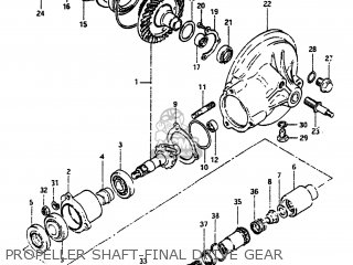 PROPELLER SHAFT-FINAL DRIVE GEAR - GS650GL 1983 (D) USA (E03)