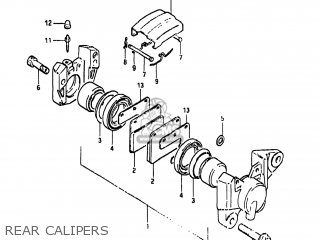 REAR CALIPERS - GS650GL 1983 (D) USA (E03)