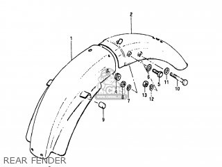 REAR FENDER - GS650GL 1983 (D) USA (E03)