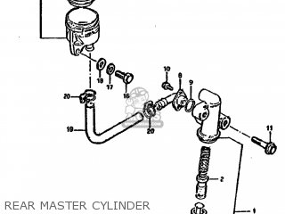 REAR MASTER CYLINDER - GS650GL 1983 (D) USA (E03)
