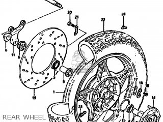 REAR WHEEL - GS650GL 1983 (D) USA (E03)
