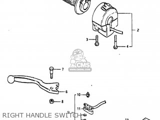RIGHT HANDLE SWITCH - GS650GL 1983 (D) USA (E03)