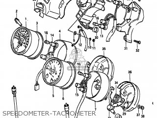 SPEEDOMETER-TACHOMETER - GS650GL 1983 (D) USA (E03)