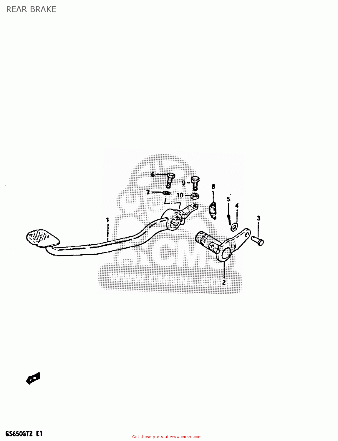 REAR BRAKE GS650GT 1981 (X) (E01 E02 E04 E15 E16 E17 E18 E21 22 24 25 26 34