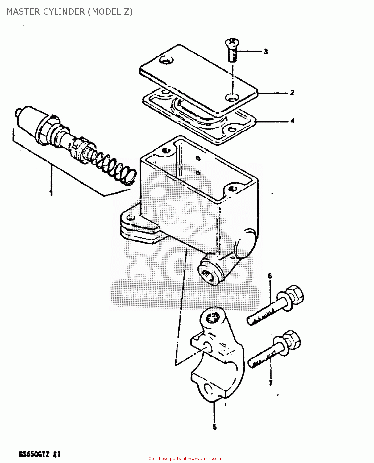MASTER CYLINDER (MODEL Z) GS650GT 1981 (X) (E01 E02 E04 E15 E16 E17 E18 E21 22 24 25 26 34