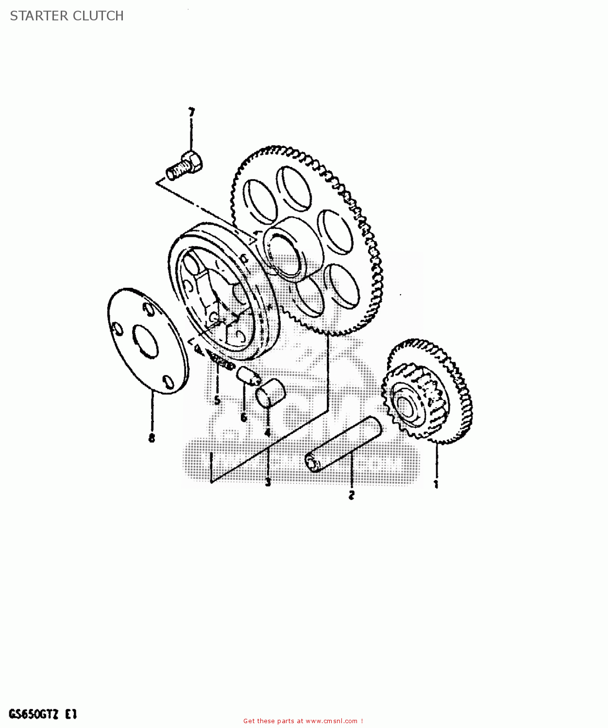 STARTER CLUTCH GS650GT 1981 (X) (E01 E02 E04 E15 E16 E17 E18 E21 22 24 25 26 34