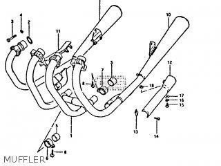 MUFFLER - GS650GT 1981 (X) (E01 E02 E04 E15 E16 E17 E18 E21 22 24 25 26 34