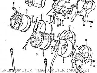 SPEEDOMETER - TACHOMETER (MODEL Z) - GS650GT 1981 (X) (E01 E02 E04 E15 E16 E17 E18 E21 22 24 25 26 34