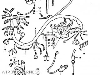 WIRING HARNESS - GS650GT 1981 (X) (E01 E02 E04 E15 E16 E17 E18 E21 22 24 25 26 34