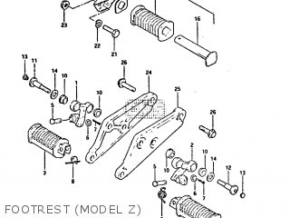 FOOTREST (MODEL Z) - GS650GT 1981 (X) (E01 E02 E04 E15 E16 E17 E18 E21 22 24 25 26 34