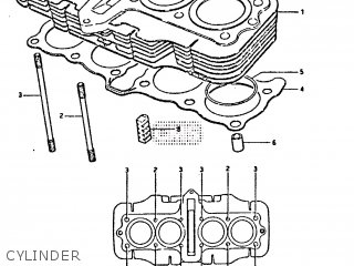 CYLINDER - GS650GT 1981 (X) (E01 E02 E04 E15 E16 E17 E18 E21 22 24 25 26 34