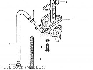FUEL COCK (MODEL X) - GS650GT 1981 (X) (E01 E02 E04 E15 E16 E17 E18 E21 22 24 25 26 34