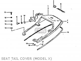 SEAT TAIL COVER (MODEL X) - GS650GT 1981 (X) (E01 E02 E04 E15 E16 E17 E18 E21 22 24 25 26 34