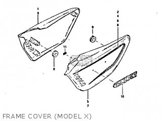 FRAME COVER (MODEL X) - GS650GT 1981 (X) (E01 E02 E04 E15 E16 E17 E18 E21 22 24 25 26 34