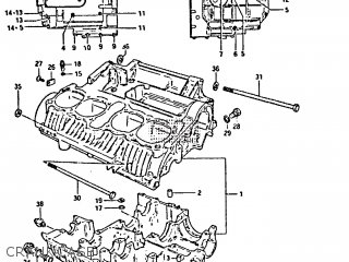 CRANKCASE - GS650GT 1981 (X) (E01 E02 E04 E15 E16 E17 E18 E21 22 24 25 26 34