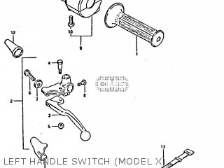 LEFT HANDLE SWITCH (MODEL X) - GS650GT 1981 (X) (E01 E02 E04 E15 E16 E17 E18 E21 22 24 25 26 34