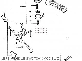 LEFT HANDLE SWITCH (MODEL Z) - GS650GT 1981 (X) (E01 E02 E04 E15 E16 E17 E18 E21 22 24 25 26 34