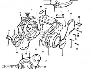 CRANKCASE COVER - GS650GT 1981 (X) (E01 E02 E04 E15 E16 E17 E18 E21 22 24 25 26 34