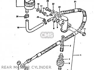 REAR MASTER CYLINDER - GS650GT 1981 (X) (E01 E02 E04 E15 E16 E17 E18 E21 22 24 25 26 34