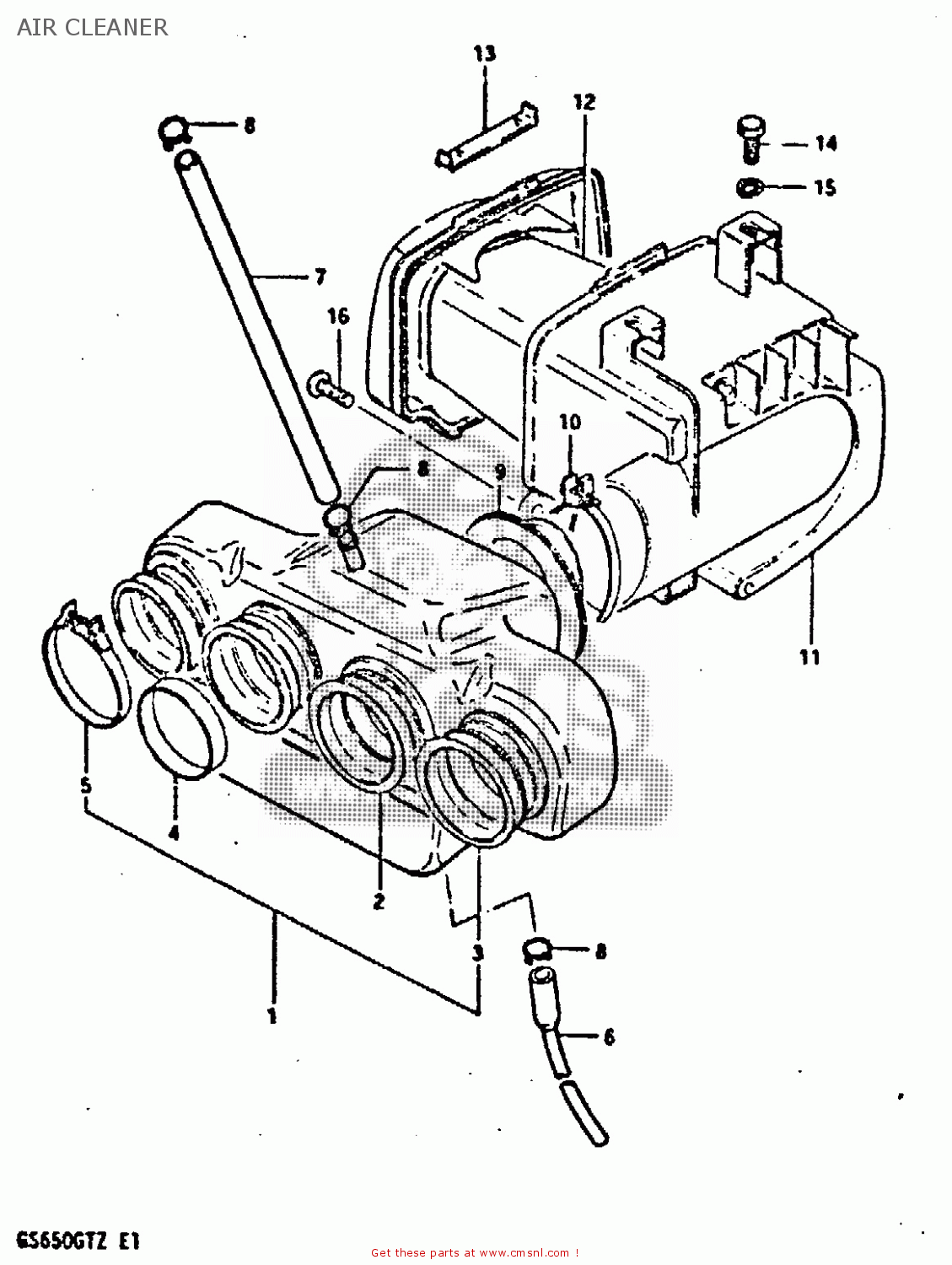 AIR CLEANER GS650GT 1982 (Z) (E01 E02 E04 E15 E16 E17 E18 E21 22 24 25 26 34