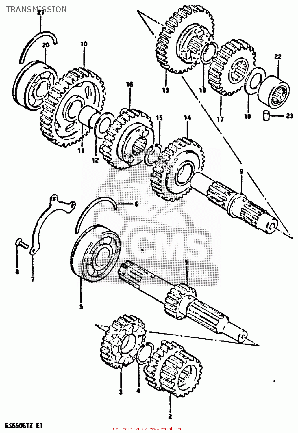 TRANSMISSION GS650GT 1982 (Z) (E01 E02 E04 E15 E16 E17 E18 E21 22 24 25 26 34