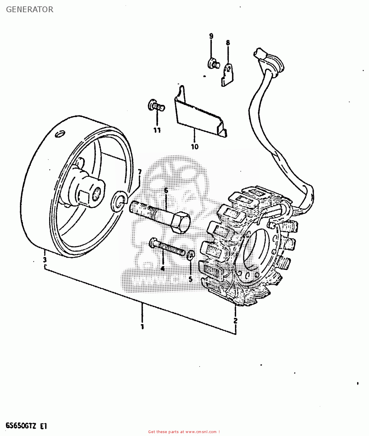 GENERATOR GS650GT 1982 (Z) (E01 E02 E04 E15 E16 E17 E18 E21 22 24 25 26 34