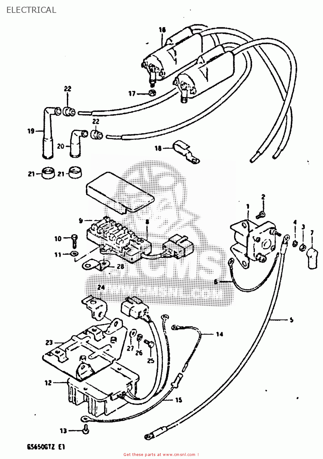 ELECTRICAL GS650GT 1982 (Z) (E01 E02 E04 E15 E16 E17 E18 E21 22 24 25 26 34