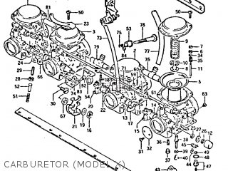 CARBURETOR (MODEL X) - GS650GT 1982 (Z) (E01 E02 E04 E15 E16 E17 E18 E21 22 24 25 26 34