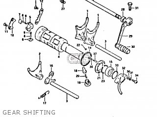 GEAR SHIFTING - GS650GT 1982 (Z) (E01 E02 E04 E15 E16 E17 E18 E21 22 24 25 26 34