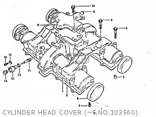 CYLINDER HEAD COVER (~F.NO.103560) - GS650GT 1982 (Z) (E01 E02 E04 E15 E16 E17 E18 E21 22 24 25 26 34