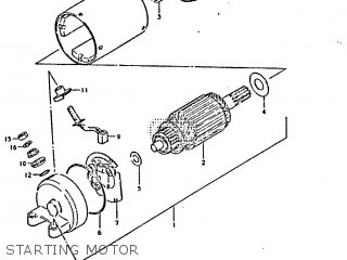 STARTING MOTOR - GS650GT 1982 (Z) (E01 E02 E04 E15 E16 E17 E18 E21 22 24 25 26 34
