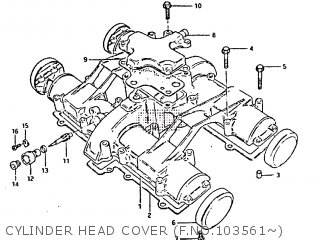 CYLINDER HEAD COVER (F.NO.103561~) - GS650GT 1982 (Z) (E01 E02 E04 E15 E16 E17 E18 E21 22 24 25 26 34