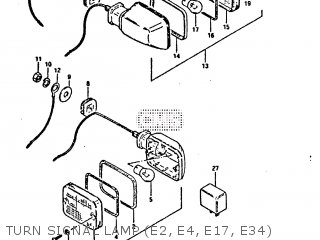 TURN SIGNAL LAMP (E2, E4, E17, E34) - GS650GT 1982 (Z) (E01 E02 E04 E15 E16 E17 E18 E21 22 24 25 26 34