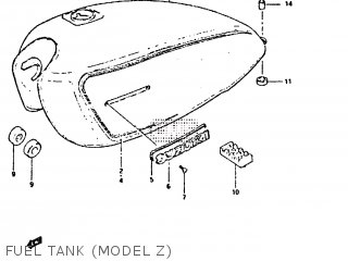 FUEL TANK (MODEL Z) - GS650GT 1982 (Z) (E01 E02 E04 E15 E16 E17 E18 E21 22 24 25 26 34