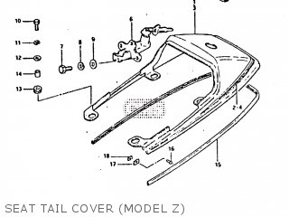 SEAT TAIL COVER (MODEL Z) - GS650GT 1982 (Z) (E01 E02 E04 E15 E16 E17 E18 E21 22 24 25 26 34