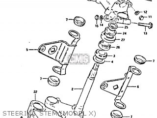 STEERING STEM (MODEL X) - GS650GT 1982 (Z) (E01 E02 E04 E15 E16 E17 E18 E21 22 24 25 26 34