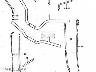 HANDLEBAR - GS650GT 1982 (Z) (E01 E02 E04 E15 E16 E17 E18 E21 22 24 25 26 34