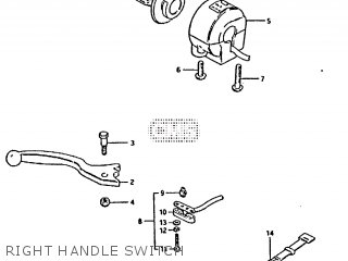 RIGHT HANDLE SWITCH - GS650GT 1982 (Z) (E01 E02 E04 E15 E16 E17 E18 E21 22 24 25 26 34