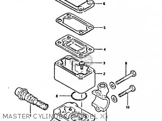 MASTER CYLINDER (MODEL X) - GS650GT 1982 (Z) (E01 E02 E04 E15 E16 E17 E18 E21 22 24 25 26 34