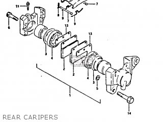 REAR CARIPERS - GS650GT 1982 (Z) (E01 E02 E04 E15 E16 E17 E18 E21 22 24 25 26 34